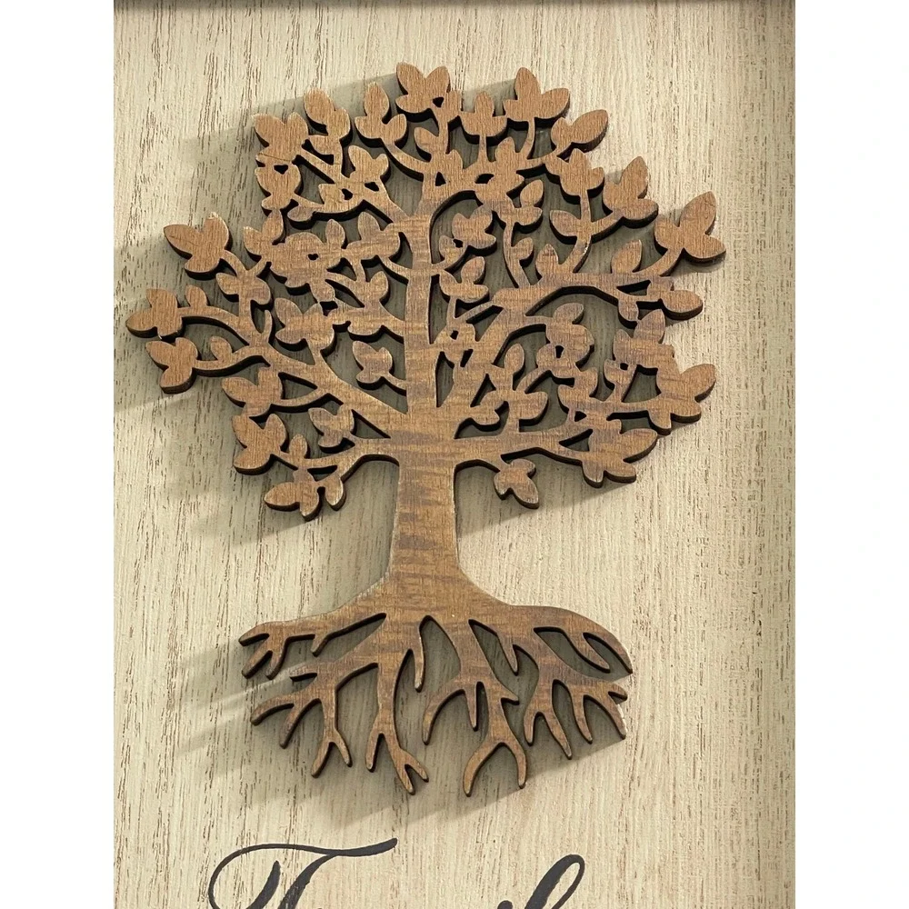 Ashland Heritage Home Family Tree of Life Framed 3D Wood Wall Art Decor 9 x 12.5